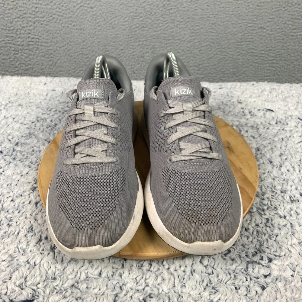 Kizik Lima Sneakers Mens 8.5 Wide Womens 10 Wide Gray Hands‎ Free Knit Shoes